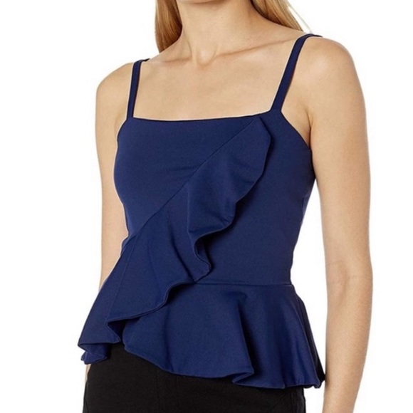 NWOT Suanana Monaco Peplum Top - Picture 2 of 10